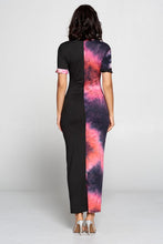 Load image into Gallery viewer, Short Sleeve Two Tone Maxi Dress
